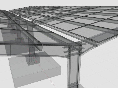 Y TypeSolar Carport 3D 모델