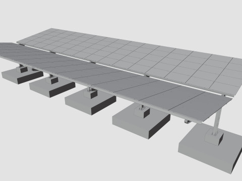 Y TypeSolar Carport 3D 모델
