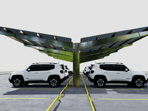 Y TypeSolar Carport 3D 모델