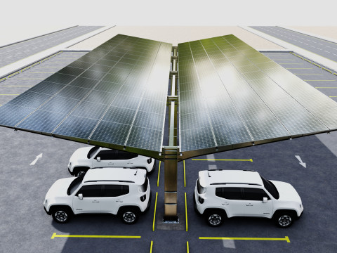 Y TypeSolar Carport 3D 모델