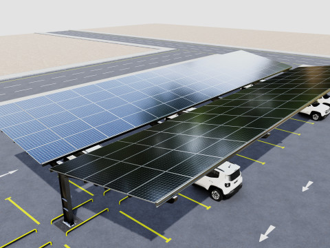 Y TypeSolar Carport 3D 모델