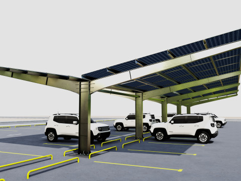Y TypeSolar Carport 3D 모델