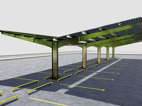 Y TypeSolar Carport 3D 모델