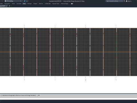Autocad - Solar Energy Structure 3D Model