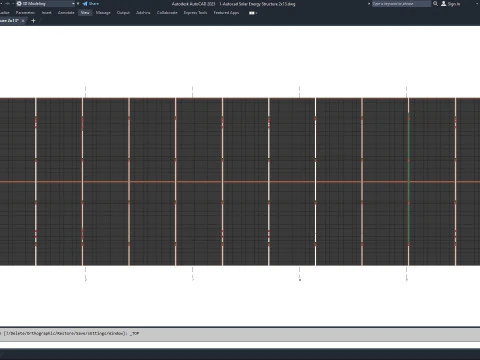 Autocad - Solar Energy Structure 3D Model