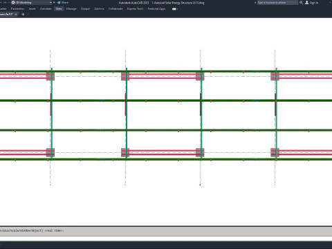 Autocad - Solar Energy Structure 3D Model