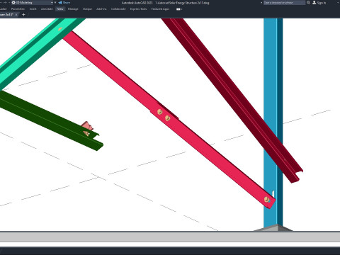 Autocad - Solar Energy Structure 3D Model
