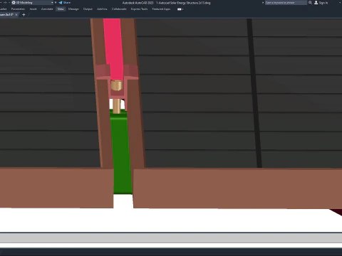 Autocad - Solar Energy Structure 3D Model