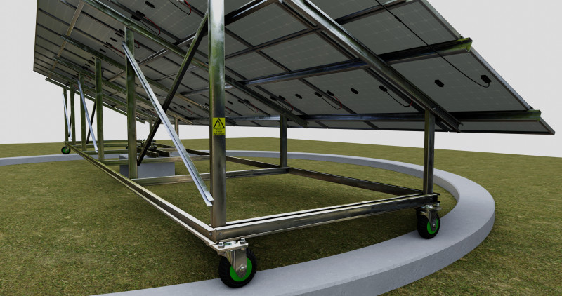 Solar Energy 360 Degree Manual Tracker System 3D-Modell .c4d .max .obj .3ds .fbx .stl .blend