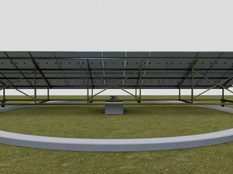 Solar Energy 360 Degree Manual Tracker System 3D-Modell
