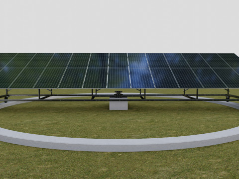 Solar Energy 360 Degree Manual Tracker System 3D-Modell