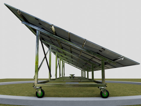 Solar Energy 360 Degree Manual Tracker System 3D-Modell
