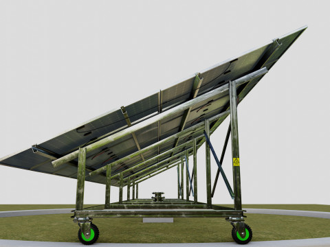 Solar Energy 360 Degree Manual Tracker System 3D-Modell