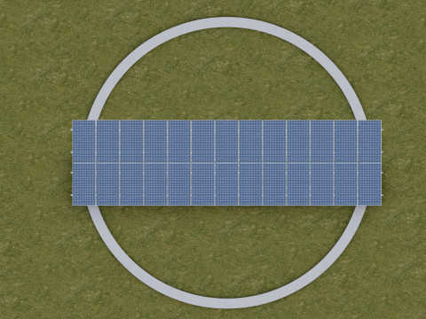 Solar Energy 360 Degree Manual Tracker System 3D-Modell
