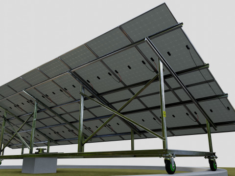 Solar Energy 360 Degree Manual Tracker System 3D-Modell