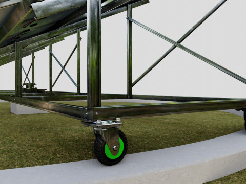 Solar Energy 360 Degree Manual Tracker System 3D-Modell