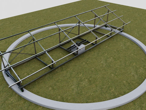 Solar Energy 360 Degree Manual Tracker System 3D-Modell