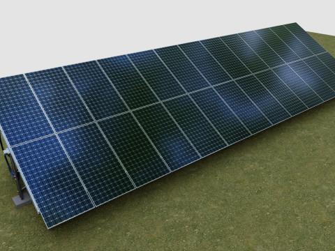 Manual Tracker Solar Energy Structure Type-1 3D मॉडल