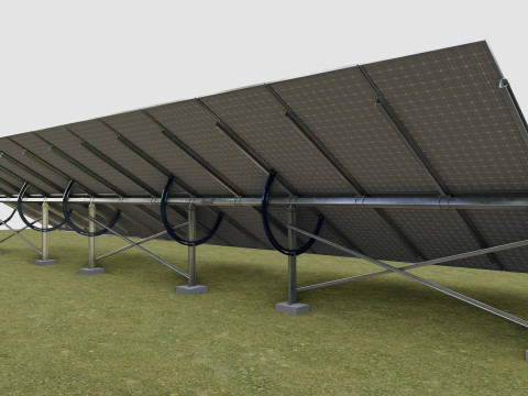 Manual Tracker Solar Energy Structure Type-1 3D मॉडल