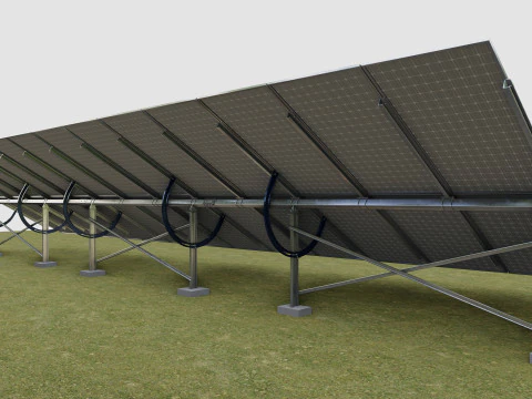 Manual Tracker Solar Energy Structure Type-1 3D Model