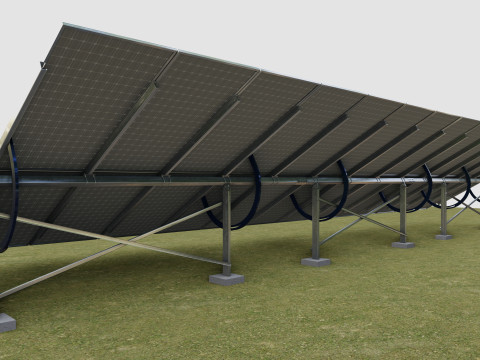 Manual Tracker Solar Energy Structure Type-1 3D मॉडल