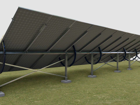 Manual Tracker Solar Energy Structure Type-1 3D Model