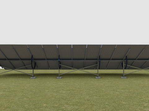 Manual Tracker Solar Energy Structure Type-1 3D मॉडल