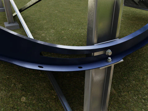 Manual Tracker Solar Energy Structure Type-1 3D Model