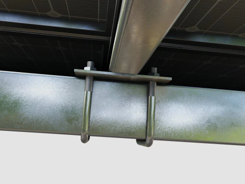 Manual Tracker Solar Energy Structure Type-1 3D Model
