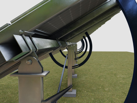 Manual Tracker Solar Energy Structure Type-1 3D मॉडल