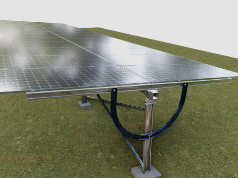 Manual Tracker Solar Energy Structure Type-1 3D Model