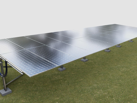 Manual Tracker Solar Energy Structure Type-1 3D मॉडल