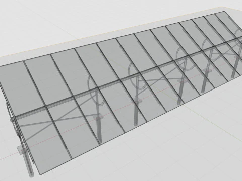 Manual Tracker Solar Energy Structure Type-1 3D Model