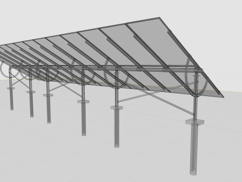 Manual Tracker Solar Energy Structure Type-1 3D मॉडल
