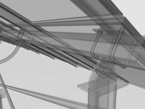 Manual Tracker Solar Energy Structure Type-1 3D Model