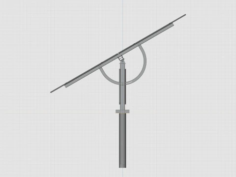 Manual Tracker Solar Energy Structure Type-1 3D Model