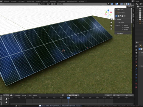Manual Tracker Solar Energy Structure Type-1 3D Model