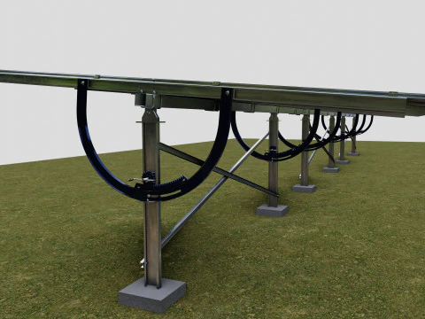 Seguidor manual Estructura de energ&iacute;a solar tipo 2 Modelo 3D
