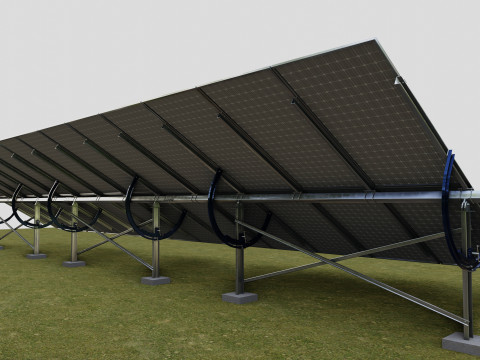 Manual Tracker Solar Energy Structure Type-2 3D Model