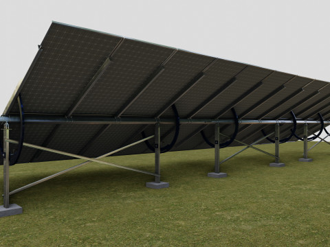 Manual Tracker Solar Energy Structure Type-2 3D Model