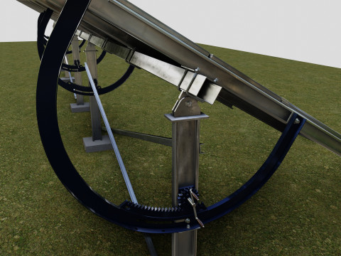 Manual Tracker Solar Energy Structure Type-2 3D Model