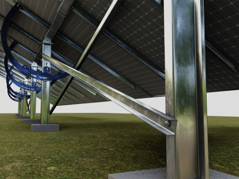 Manual Tracker Solar Energy Structure Type-2 3D Model