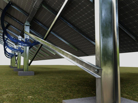 Manual Tracker Solar Energy Structure Type-2 3D Model
