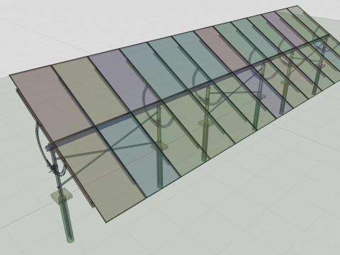 Manual Tracker Solar Energy Structure Type-2 3D Model