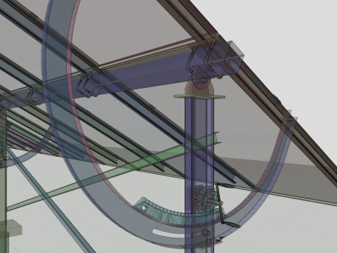 Manual Tracker Solar Energy Structure Type-2 3D Model