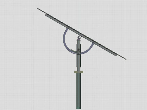 Manual Tracker Solar Energy Structure Type-2 3D Model