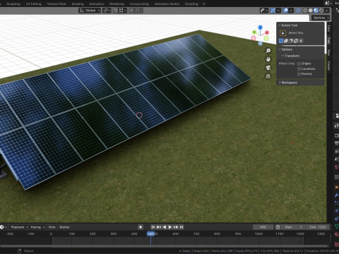Manual Tracker Solar Energy Structure Type-2 3D Model