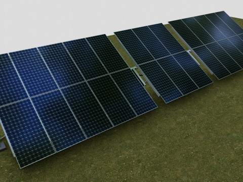 Manual Tracker Solar Energy Structure Type-3 3D Model
