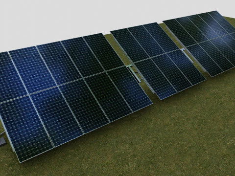 Manual Tracker Solar Energy Structure Type-3 3D Model