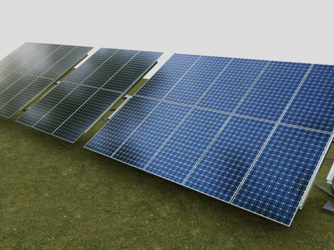 Manual Tracker Solar Energy Structure Type-3 3D Model
